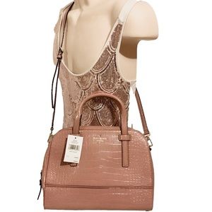 🌻KATE SPADE 🌻 SMALL FELIX RIVERSIDE STREET EXTOIC LEATHER DOME SATCHEL